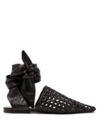 Matchesfashion.com Jil Sander - Woven Leather Flats - Womens - Black