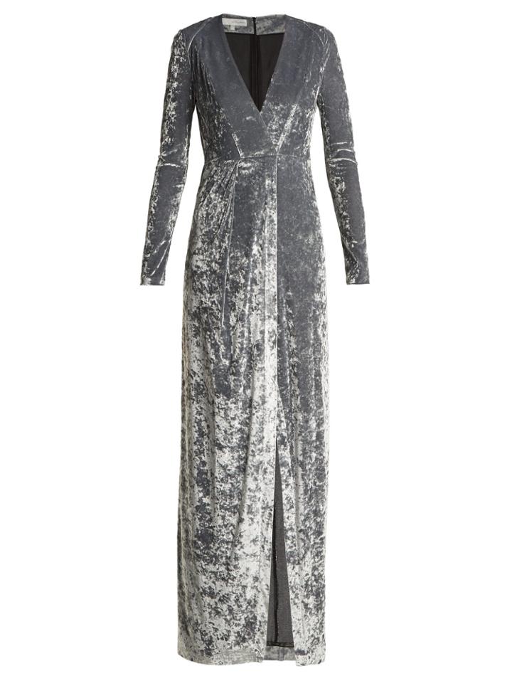 Galvan Cloud Hammered Velvet Gown