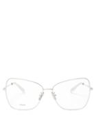 Matchesfashion.com Celine Eyewear - Butterfly Metal Glasses - Womens - Silver