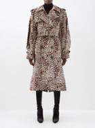 Alexandre Vauthier - Leopard-print Faille Trench Coat - Womens - Leopard