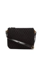 Matchesfashion.com Saint Laurent - Monogrammed Suede Cross Body Bag - Womens - Black