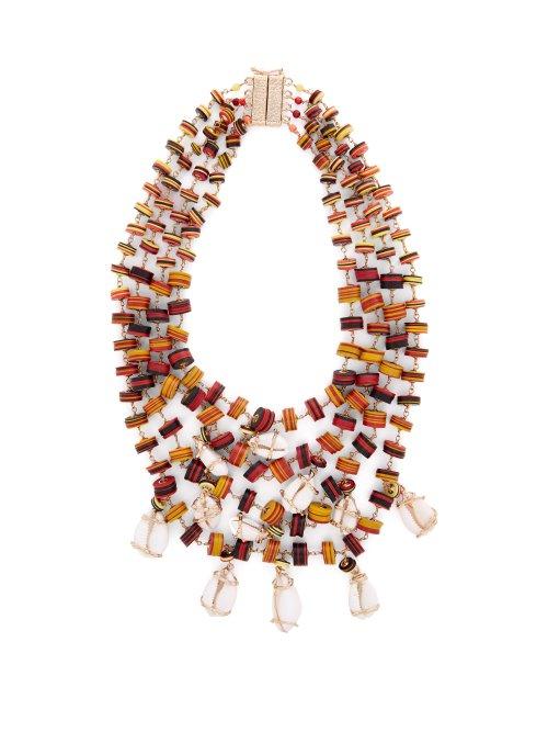 Matchesfashion.com Rosantica By Michela Panero - Viper Multi Strand Necklace - Womens - Multi