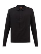 Albus Lumen - Ferias Linen-muslin Shirt - Mens - Black