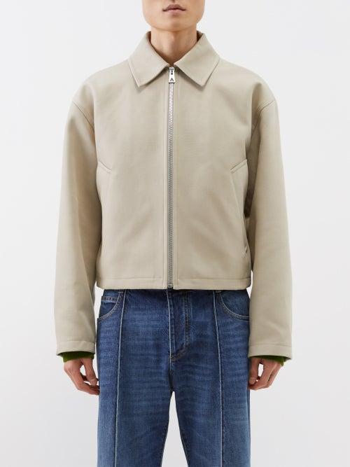 Bottega Veneta - Cropped Canvas Jacket - Mens - Beige