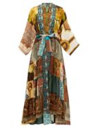 Matchesfashion.com Rianna + Nina - Vintage Silk Patchwork Kimono - Womens - Multi