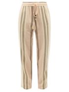 Mens Rtw Smr Days - Malibu Drawstring Striped Cotton Trousers - Mens - Multi