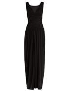 Matchesfashion.com Norma Kamali - Tara Wide Leg Jumpsuit - Womens - Black