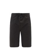 Matchesfashion.com Lemaire - Belted Cotton-canvas Shorts - Mens - Black