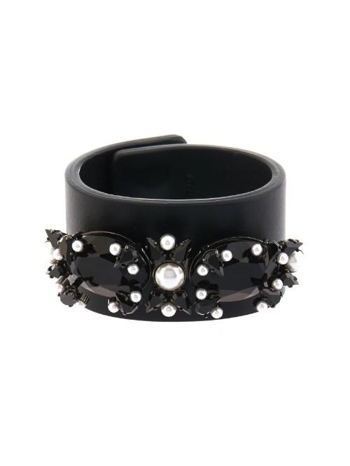 Givenchy Crystal-embellished Leather Cuff
