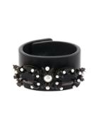Givenchy Crystal-embellished Leather Cuff