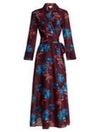 Diane Von Furstenberg Hewes-print Cotton And Silk-blend Wrap Dress