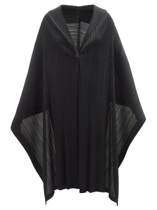 Pleats Please Issey Miyake - Technical-pleated Cape - Womens - Black
