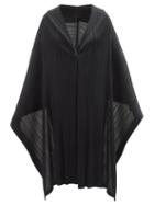 Pleats Please Issey Miyake - Technical-pleated Cape - Womens - Black