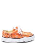 Matchesfashion.com Mihara Yasuhiro - Bandana-print Canvas Moccasin Trainers - Mens - Orange