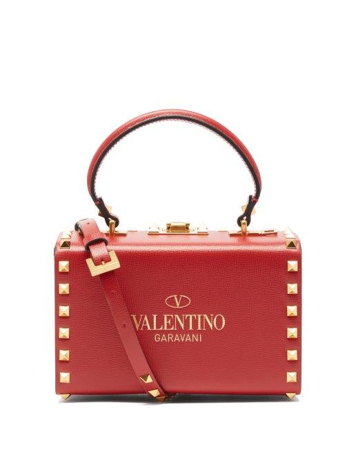 Valentino Garavani - Alcove Rockstud Mini Leather Cross-body Bag - Womens - Red