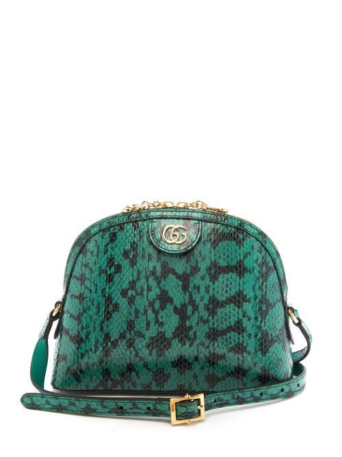 Matchesfashion.com Gucci - Ophidia Watersnake Cross-body Bag - Womens - Dark Green