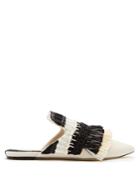 Sanayi 313 Bolaria Raffia-embellished Slipper Shoes