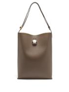 Matchesfashion.com Jil Sander - Perfume-charm Large Leather Tote Bag - Womens - Grey