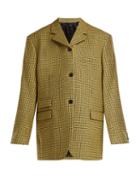 Matchesfashion.com Raf Simons - Single Breasted Wool Tweed Blazer - Womens - Yellow