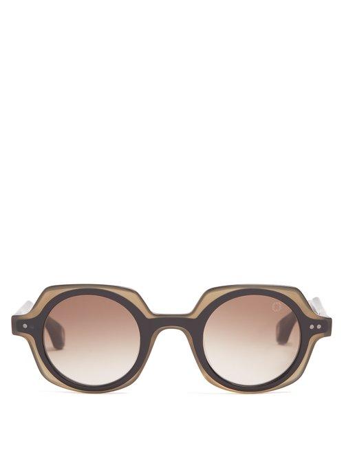 Matchesfashion.com Blake Kuwahara - Kahn Round Frame Acetate Sunglasses - Mens - Black
