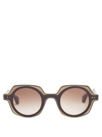 Matchesfashion.com Blake Kuwahara - Kahn Round Frame Acetate Sunglasses - Mens - Black