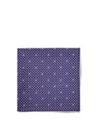Matchesfashion.com Gucci - Gg Polka-for Print Silk-faille Pocket Square - Mens - Blue Multi