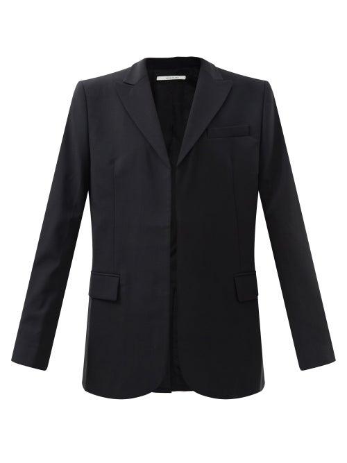 Nensi Dojaka - Notch-lapel Wool Jacket - Womens - Black