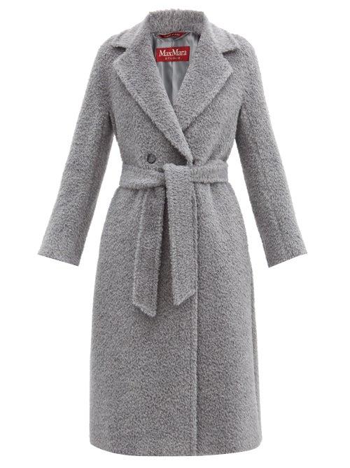 Matchesfashion.com Max Mara Studio - Genarca Coat - Womens - Mid Grey
