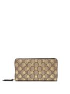 Matchesfashion.com Gucci - Gg Supreme Logo And Bee Wallet - Womens - Beige Multi