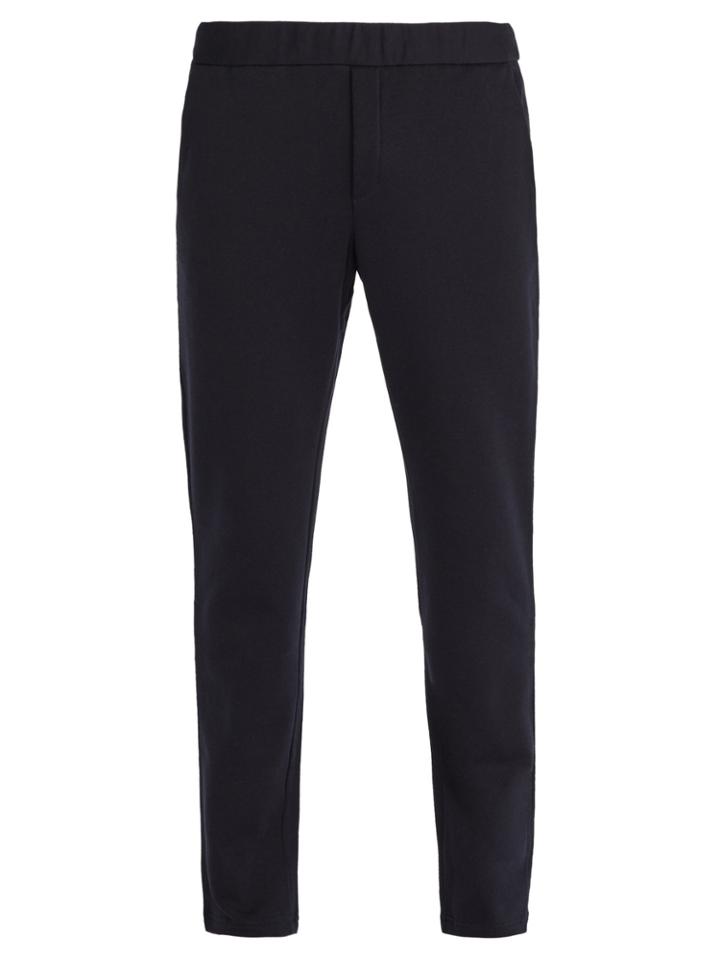 Bottega Veneta Intrecciato-trim Cotton And Wool-blend Trackpants
