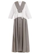 Palmer/harding Contrast-panel Seersucker Dress