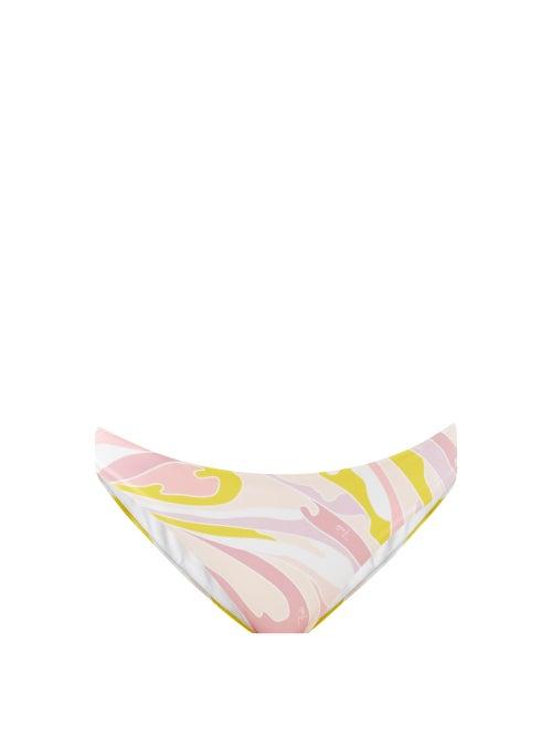 Matchesfashion.com Emilio Pucci - Vetrate-print Bikini Briefs - Womens - Pink Multi