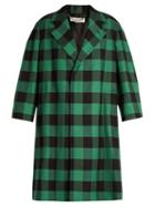 Matchesfashion.com Balenciaga - Godfather Checked Oversized Coat - Womens - Green Multi