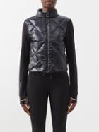 Moncler Grenoble - Jersey-sleeve Padded Laqu-nylon Down Jacket - Womens - Black