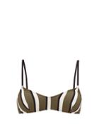 Matchesfashion.com Solid & Striped - Rachel Striped Bikini Top - Womens - Green Stripe