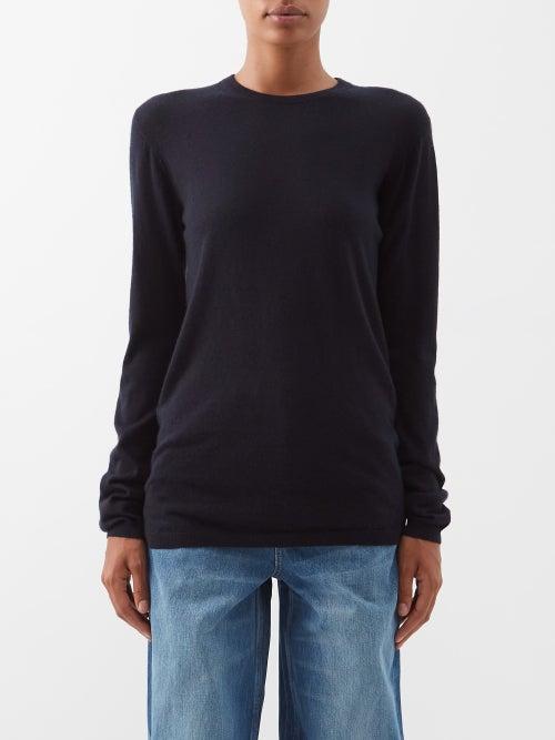 Raey - Crew-neck Responsible-cashmere Sweater - Womens - Navy