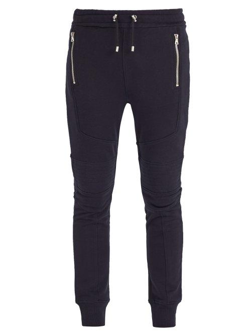 Matchesfashion.com Balmain - Biker Track Pants - Mens - Navy