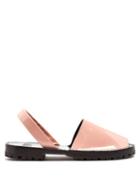 Matchesfashion.com Goya - Patent Leather Slingback Sandals - Womens - Light Pink