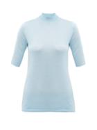 Matchesfashion.com Gabriela Hearst - Hugo Cashmere And Silk Blend Sweater - Womens - Light Blue