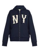 Matchesfashion.com Gucci - Ny Yankees Appliqu Zipped Cotton Sweatshirt - Mens - Navy