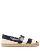 Matchesfashion.com Valentino - Striped Leather And Canvas Espadrilles - Mens - Blue Multi