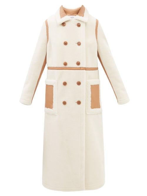 Stand Studio - Bibi Double-breasted Faux Shearling Coat - Womens - Ivory