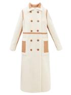 Stand Studio - Bibi Double-breasted Faux Shearling Coat - Womens - Ivory