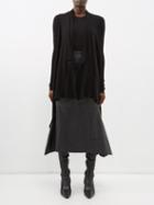 Rick Owens - Ribbed Wool Cardigan - Womens - Black