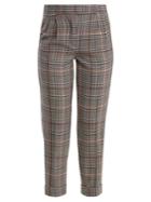 Amanda Wakeley Prince Of Wales-checked Stretch-wool Trousers