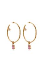 Matchesfashion.com Attico - X Alican Icoz Crystal Embellished Hoop Earrings - Womens - Gold