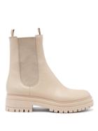 Matchesfashion.com Gianvito Rossi - Chester Trek-sole Leather Chelsea Boots - Womens - Light Beige