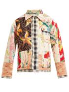 Matchesfashion.com Bode - Patchwork Single Breasted Cotton Jacket - Womens - White Multi