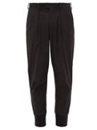 Matchesfashion.com Neil Barrett - Fitted-cuff Pleated Technical-crpe Trousers - Mens - Black