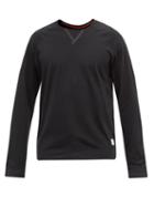 Mens Basics Paul Smith - Overlocked-seam Long-sleeve Cotton-jersey T-shirt - Mens - Black